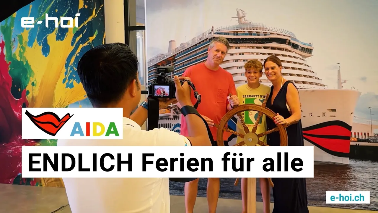 e-hoi Kreuzfahrten — AIDA Cruises — Offers at the best price from e-hoi.ch (YouTube video ad)