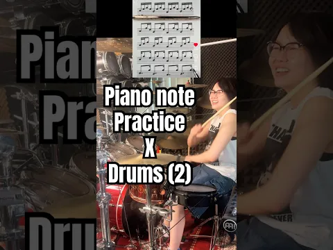 (Part 2) piano note practice with drums
