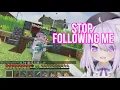 Himemori Luna  Throw Trident At Okayu For Stalking Her | Minecraft  [Hololive/Eng Sub]