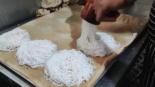 idiyappam and steamed mini idly making process street food series