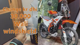 30,000 rs wali windshield nikal dhi apne ktm 390 adventure ki / #ktm #ktm390adventure