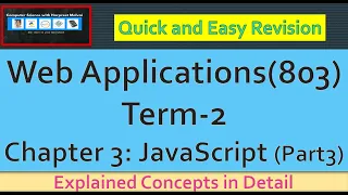Web Applications 803 Chapter 3 JavaScript