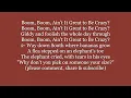 BOOM BOOM AIN'T IT GREAT TO BE CRAZY! Lyrics Words text trending Barney Wee sing along song music