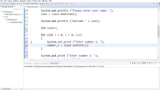 Java 6 Using for loops to get multiple user input