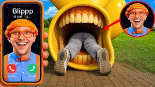 IF YOU SEE EVIL BLIPPI - RUN AWAY FAST BLIPPI IN MY HOUSE in REAL LIFE