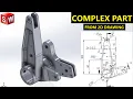 SolidWorks Tutorial Model a Complex Mounting Bracket from 2D Drawing Step-by-Step