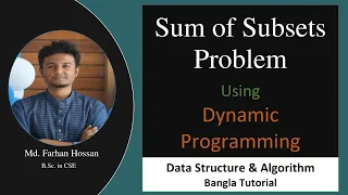 Sum of Subsets Problem Dynamic Programming Data Structure Algorithm Bangla Tutorial