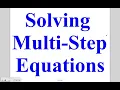Algebra Lesson 2-3 Solving Multi-Step Equations