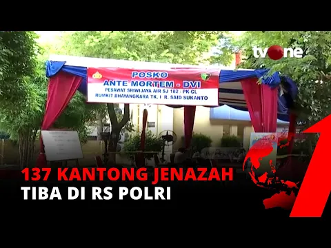 RS Polri Terima 137 Kantong Jenazah Korban Sriwijaya Air SJ-182 | tvOne