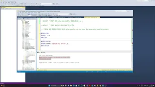 34 SQL SERVER EXCEPTION HANDLING RAISE ERROR THROW