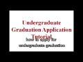 Undergraduate Graduation Application