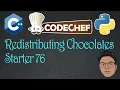 Redistributing Chocolates Codechef Solution Codechef Starters 76 RedistributingChocolates