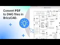 Convert PDF to DWG files in BricsCAD