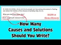 how to correctly answer a cause and solution task 2 question