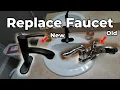 DIY How to Replace and Install a Bathroom Sink Faucet - Example used Costco Moen Sink Faucet