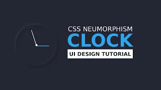CSS Neumorphism Working Analog Clock UI Design Using Html5 CSS3 Javascript
