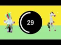 Funny kids UNICORN dance party 60 minute timer with music