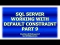 Create Alter Drop default constraint in SQL Server - Part 9