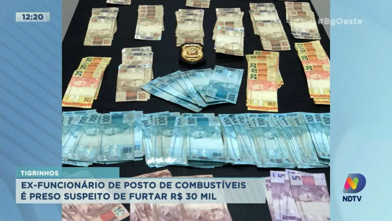 Ex-funcionário de posto de combustíveis é preso suspeito de furtar R$ 30 mil em Tigrinhos