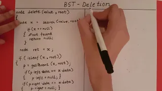 Binary Search Tree - Deletion Pseudo Code