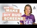 Easy DIY Window Screens for our Skoolie Homemade skoolie magnet bug screens