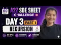 Recursion Basics in Java Day 3 Part 1 60 Days A2Z SDE Sheet Challenge