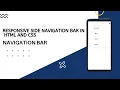 Responsive Side Navigation Bar in HTML CSS And JavaScript Dashboard Sidebar Menu navbar html css