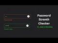 Create a Password Strength Checker with HTML CSS JavaScript Web Development Tutorial