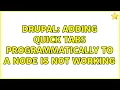 Drupal Adding Quick Tabs Programmatically to a node is not working