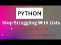 Lecture-9 How Do You Add Update and Delete Elements in a Python List
