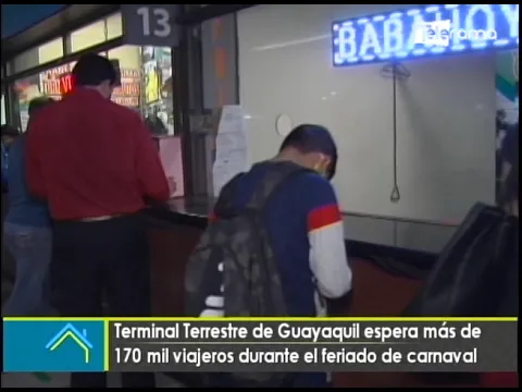 Terminal terrestre de Guayaquil espera más de 170 mil viajeros durante el feriado de carnaval