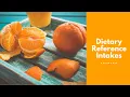 Understanding Dietary Reference Intakes