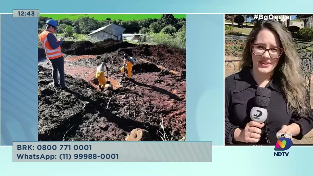 Rompimento de adutora prejudica abastecimento de água em Caçador