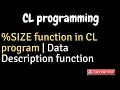 IBM i AS400 Tutorial iSeries System i - SIZE function in CL program Data Description function