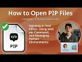 How to Open PIP Files Python Package Installer