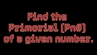 Primorial Number