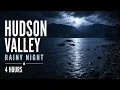 Relaxing Rain Soft Thunder Sounds for Sleep Hudson Valley Shoreline 4 Hours