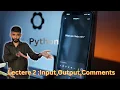 Python Input Output Comments in Urdu Complete Beginner Tutorial Lecture 2