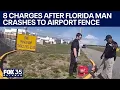 Florida man charged with aircraft piracy crashed through Daytona Beach Airport fence