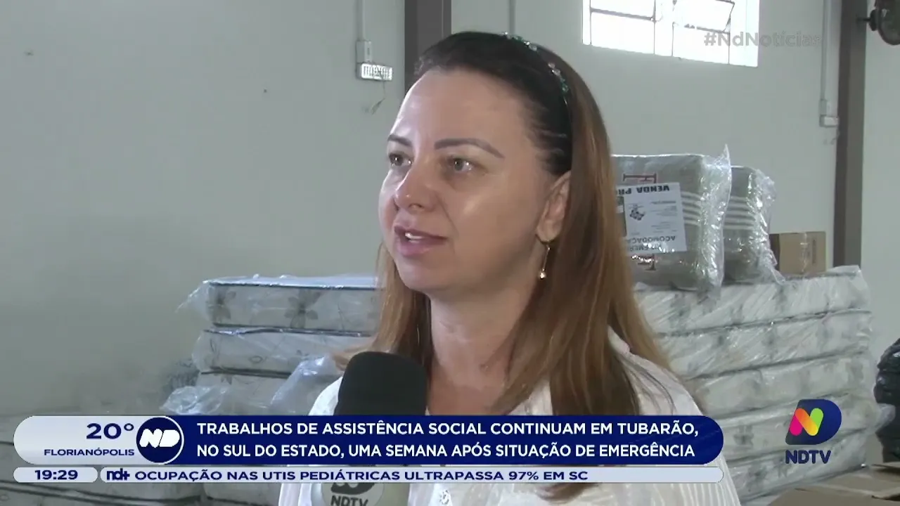 Trabalhos de assistência social continuam em Tubarão uma semana após situação de emergência