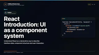 React Introduction UI as a component system Explained FullStack Masterclass React Course