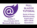 PART 1 Blazor WebAssembly With CREATE READ UPDATE AND DELETE CRUD Functionalities