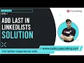 Add Last in Linked List Solution