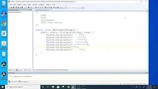Java 1 Fall 2019 - Chapter 1 White Space in Java Example