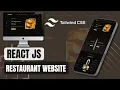 React Tailwind CSS tutorial restaurant website design