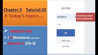 Nested if Best example if-else EXERCISE-1 and python Tutorial 25