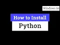 How to Install Latest Version of Python in Windows 10