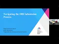 Navigating the IRB Submissions Process October 18 2023