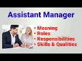 Assistant manager job description assistant manager roles responsibilities qualities skills work