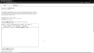 Array-2 fizzArray3 Java Tutorial codingbat com